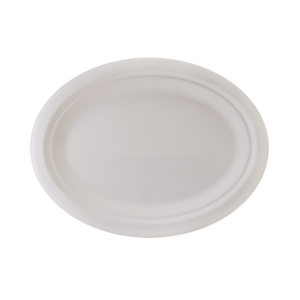 FIBER PLATE OVAL 26 X 20 CM (S)