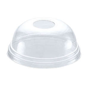 Plastic domed lid 95mm with hole