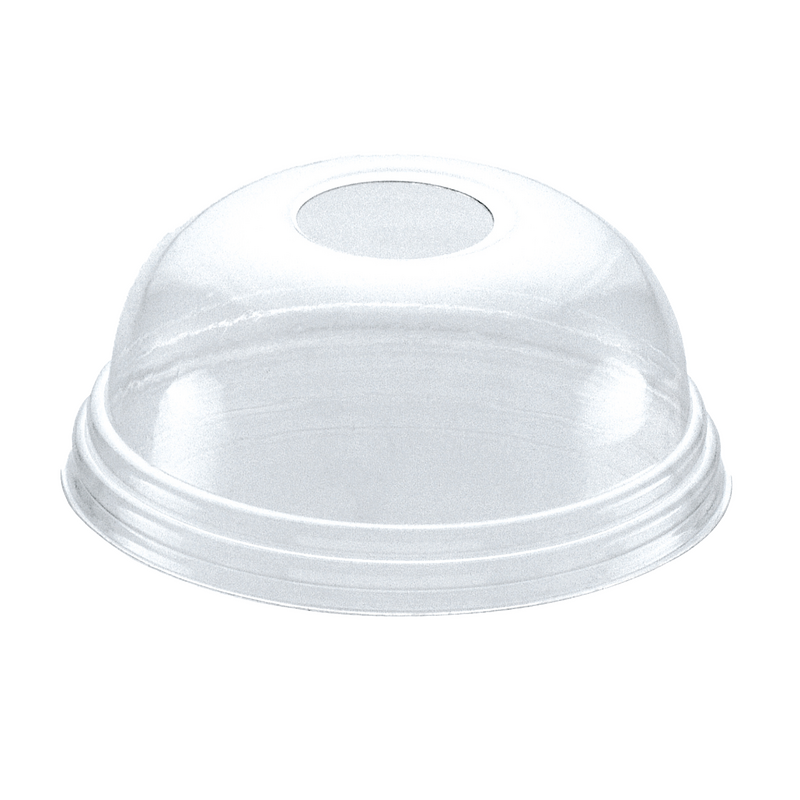 Plastic domed lid 95mm with hole