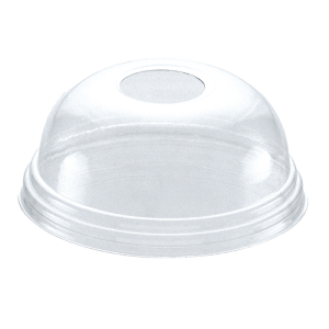 Plastic dome lid with hole 81mm