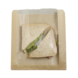 Paper sandwich bag  with window 26x24cm