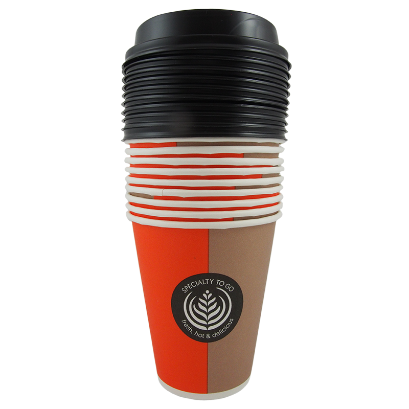 Retail | Paper hot cups 300ml + lids (set)