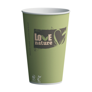 Paper hot cup 500ml single wall Bioware