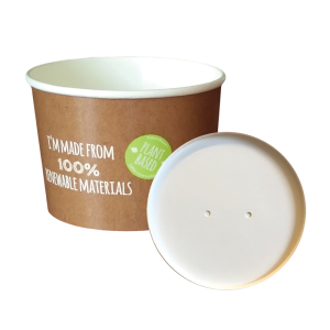 Paper food container 500ml + lid