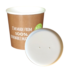 Paper food container 400ml + lid