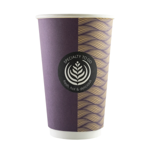 Paper hot cup 450ml double wall Swan