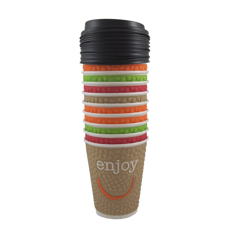 Retail | Paper hot cup 300ml double wall + fiber lid