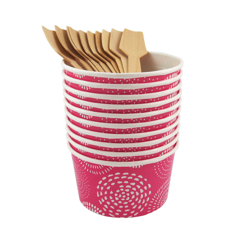 Retail | Paper ice cream cups 130 ml + spoons (set)