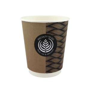 Paper hot cup 250ml double wall Swan