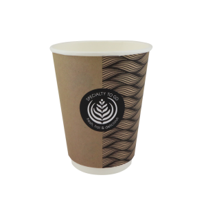 Paper hot cup 350ml double wall Swan
