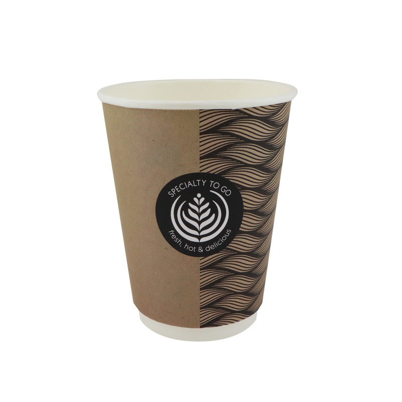 Paper hot cup 350ml double wall Swan