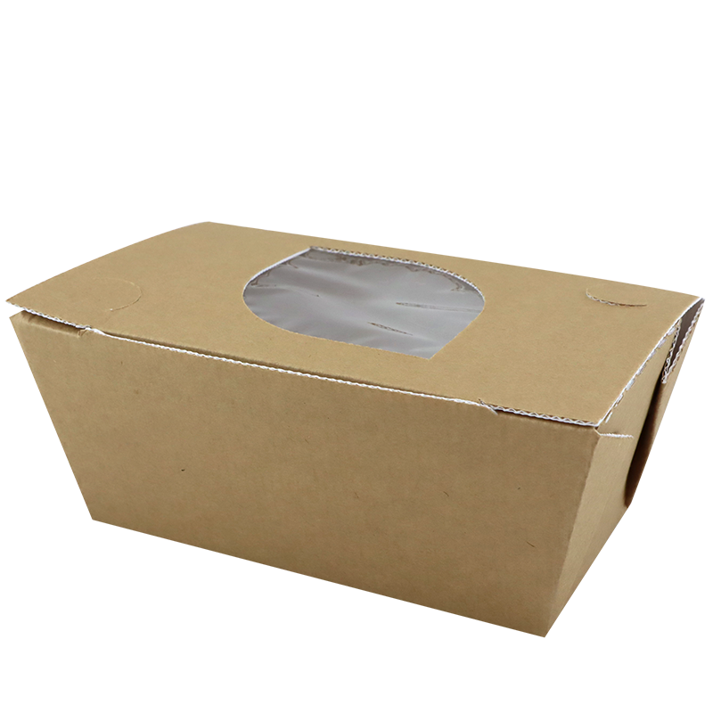 Paper hinged lid container 500ml