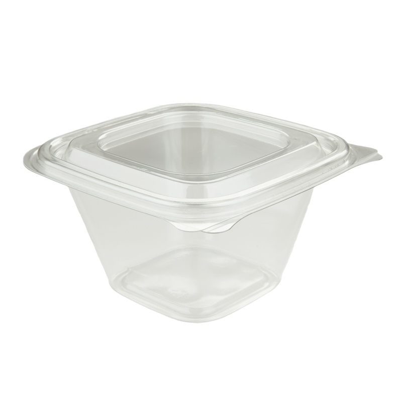 Plastic hinged lid food container 500 ml