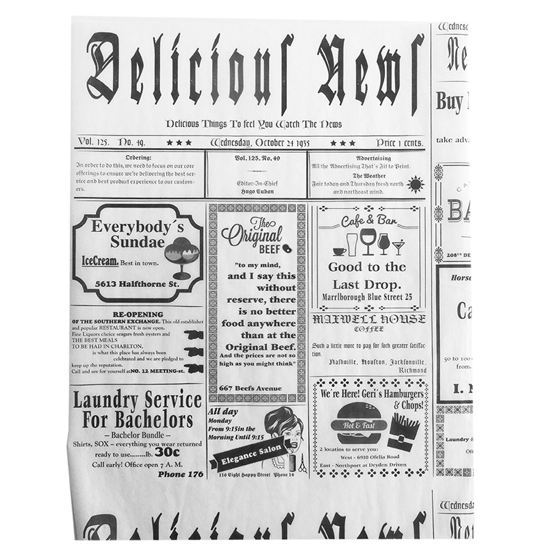 Paper for food wrapping 25x32cm