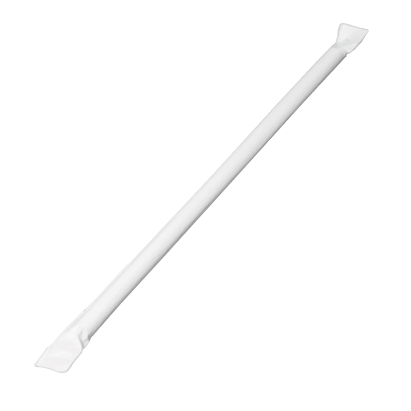 Paper straw 204 x 8mm single wrapped