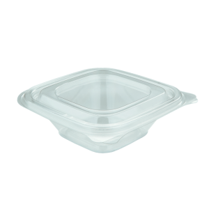 Plastic hinged lid food container 250 ml