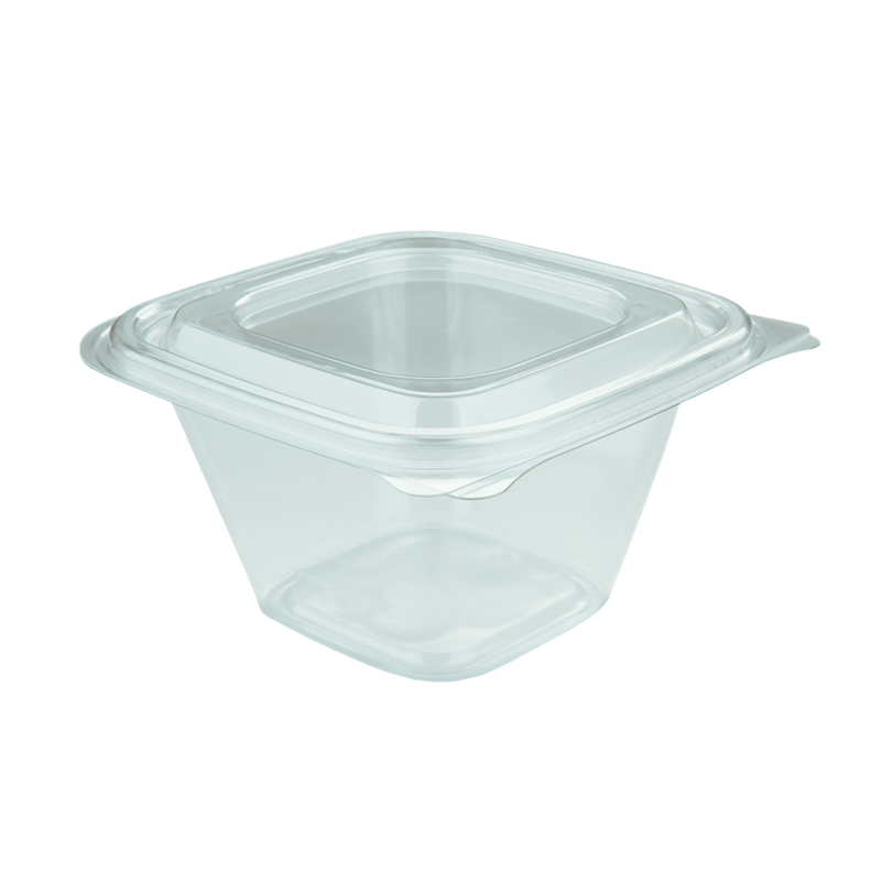 Plastic hinged lid food container 500 ml