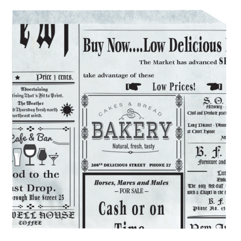 Paper hamburger pocket 18x17cm