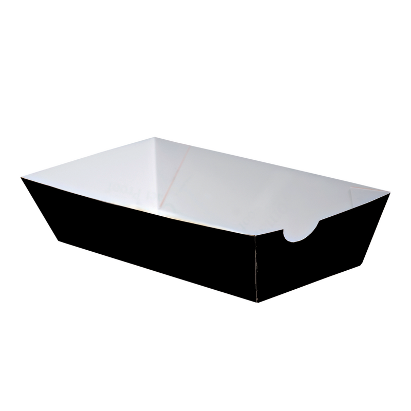 Paper food serving tray 400ml