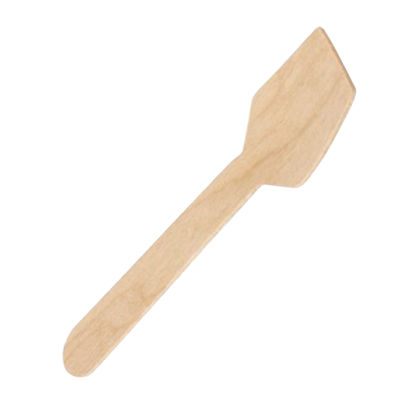Wooden ice scream spoon 95mm wax coated
