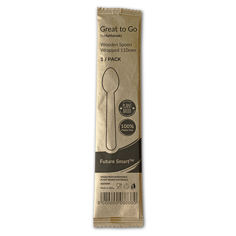 Wooden spoon 110mm single packed