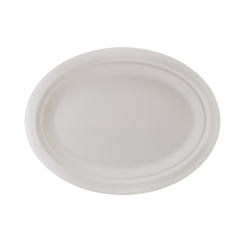 FIBER PLATE OVAL 26 X 20 CM (S)