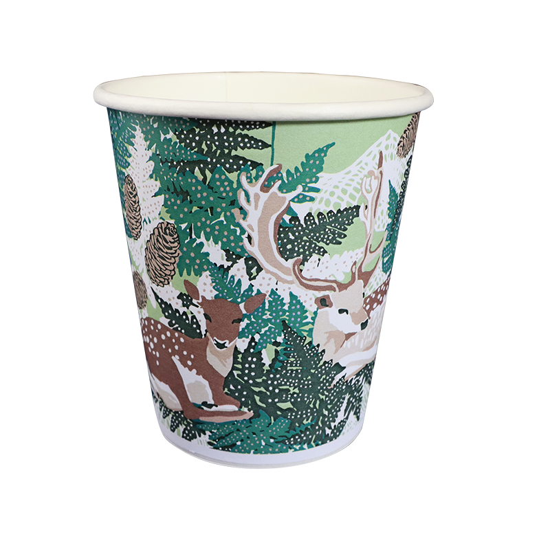 Metsänkätkö | Paper hot cup 250ml single wall 1/4 pallet Swan