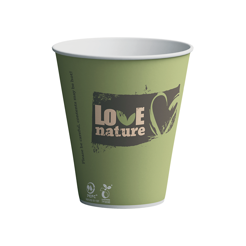 Paper hot cup 300ml single wall Bioware
