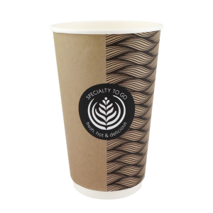 Paper hot cup 450ml double wall Swan