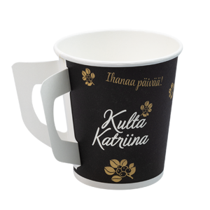 Paper hot cup with handle 175ml single wall