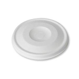 Fiber flat lid 90mm with straw hole