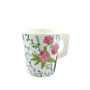 Paper hot cup with handle 175ml summer