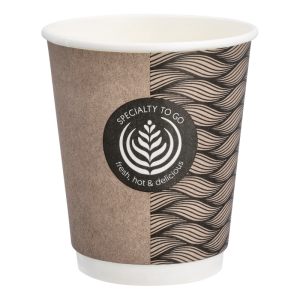 Paper hot cup 250ml double wall Swan