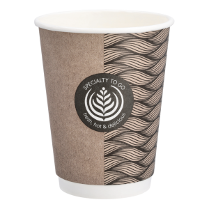 Paper hot cup 350ml double wall Swan