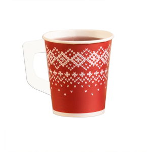 Christmas|Paper hot cup with handle 175ml