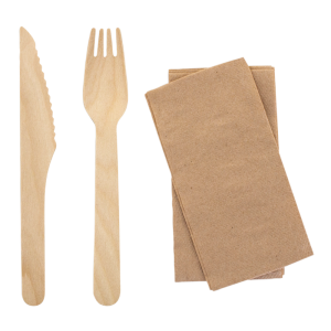 Wooden fork wax coated