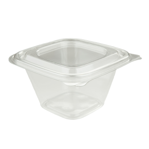 Plastic hinged lid food container 500 ml