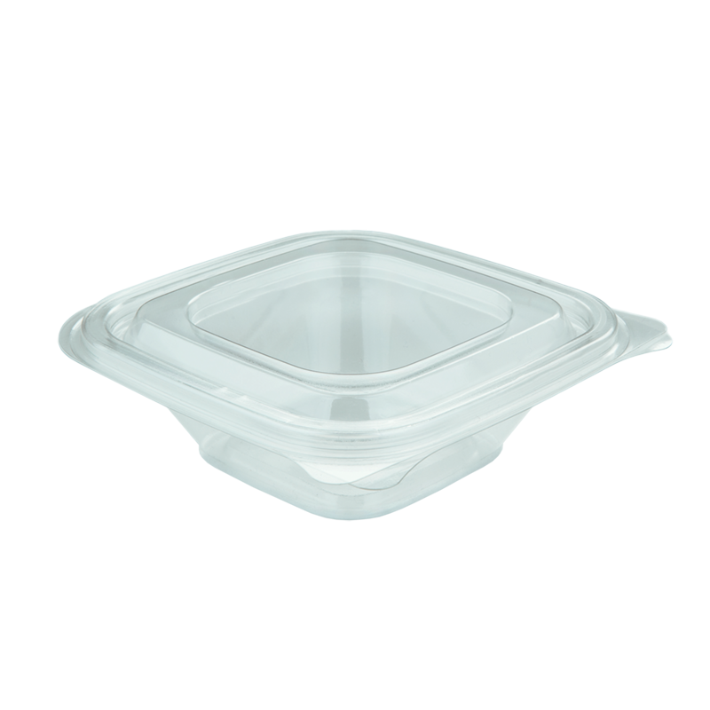 Plastic hinged lid food container 250 ml
