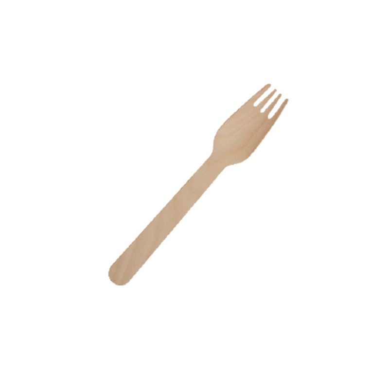 Wooden fork 160mm wax coated