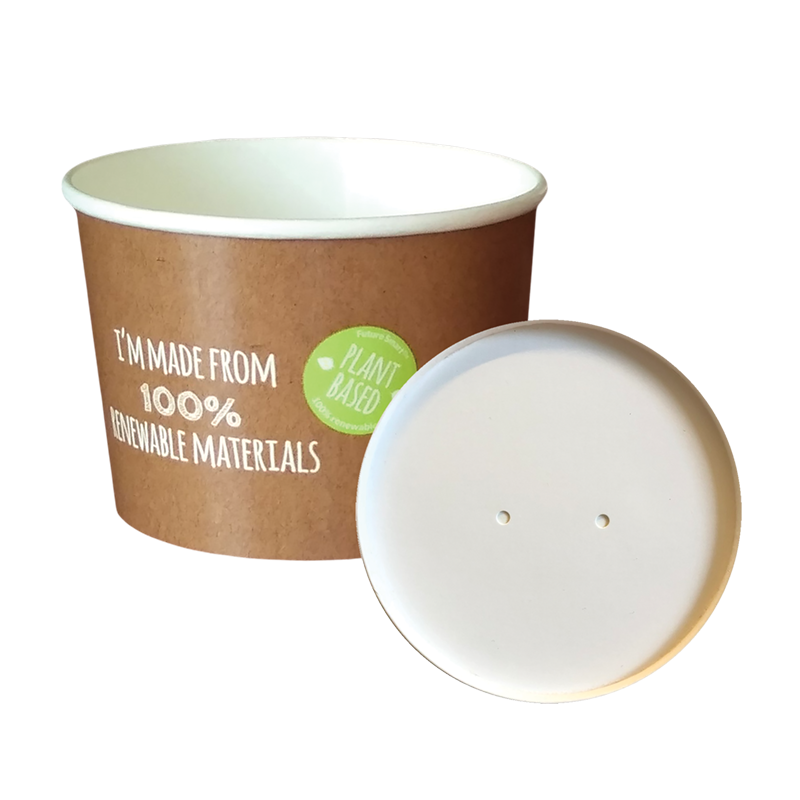 Paper food container 500ml + lid