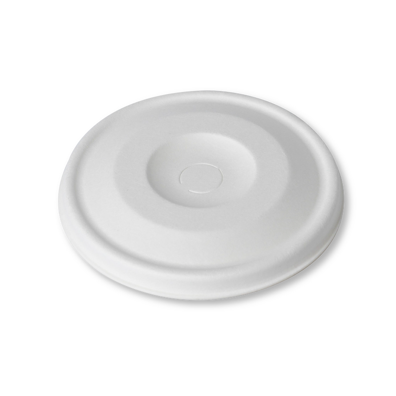 Fiber flat lid 90mm with straw hole