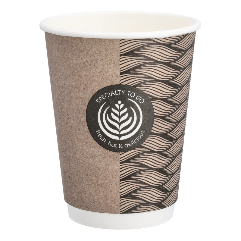 Paper hot cup 350ml double wall Swan