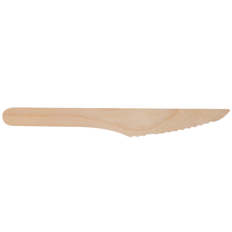 Wooden knife 165mm wax coated