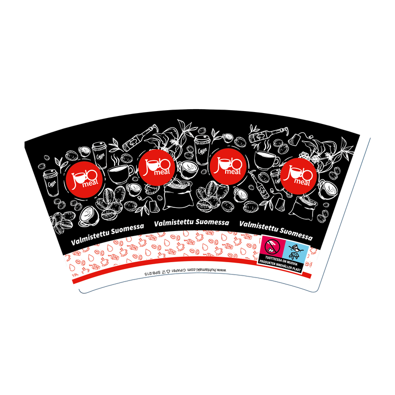 Paper hot cup Jobmeal Finland 200ml single wall