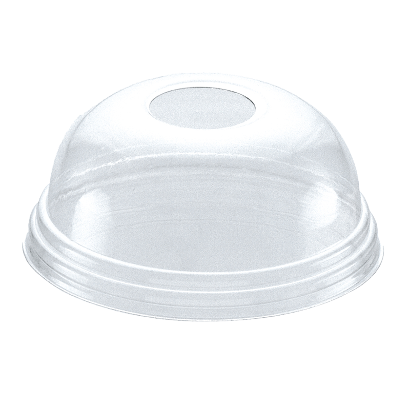 Plastic dome lid with hole 81mm