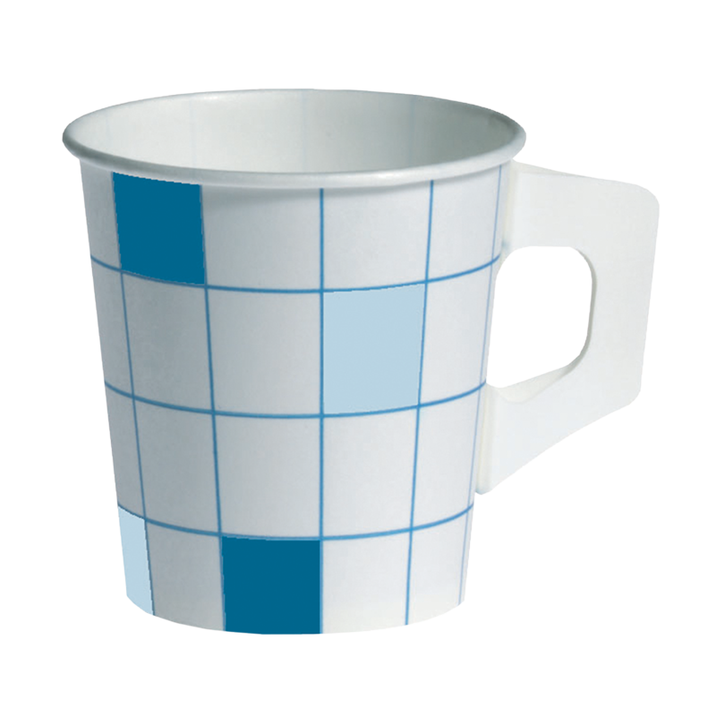 Paper hot cup with handle 175ml single wall