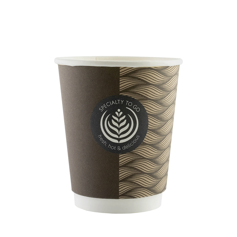Paper hot cup 250ml double wall Swan