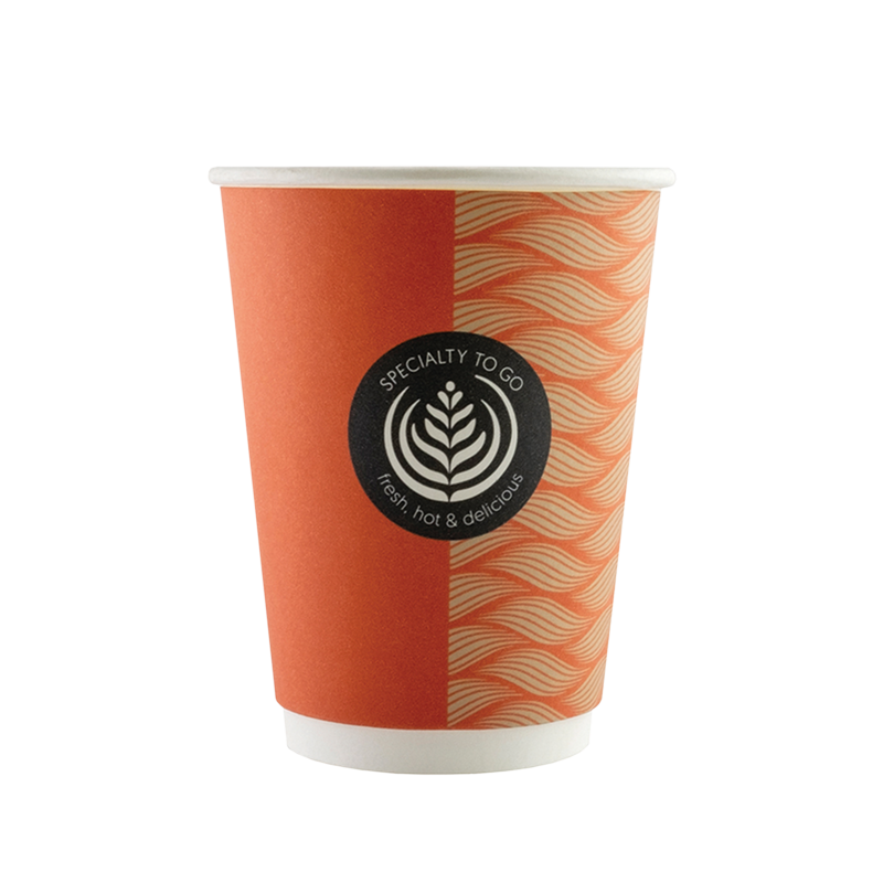Paper hot cup 350ml double wall Swan