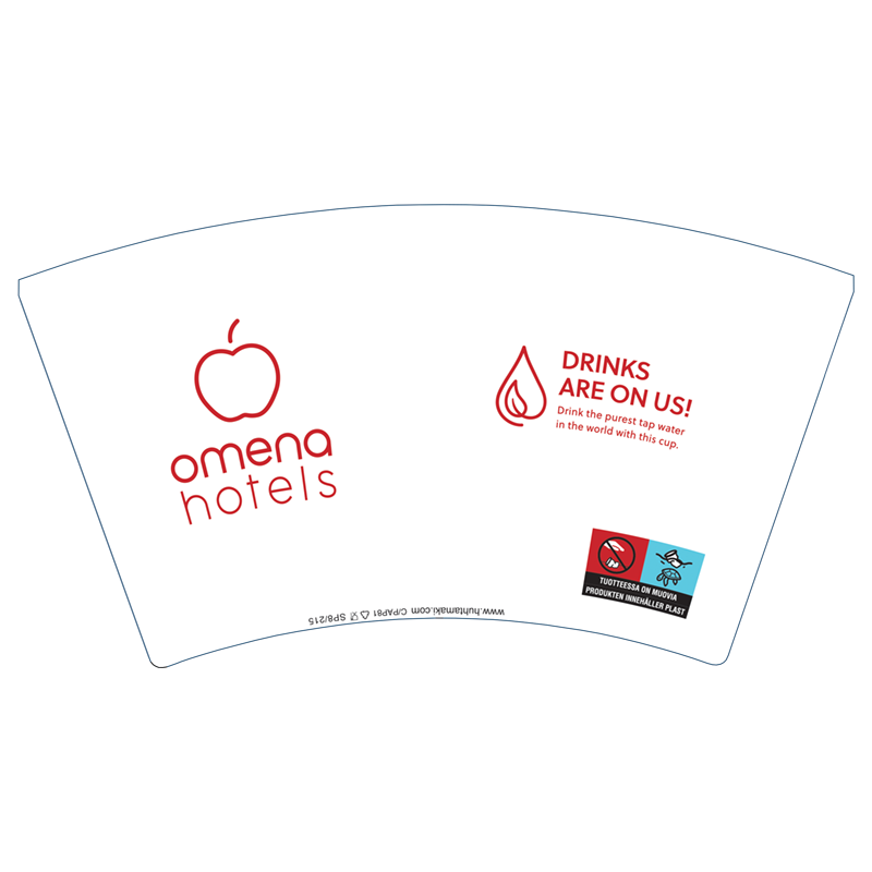 Omenahotelli | Paper hot cup 200ml single wall
