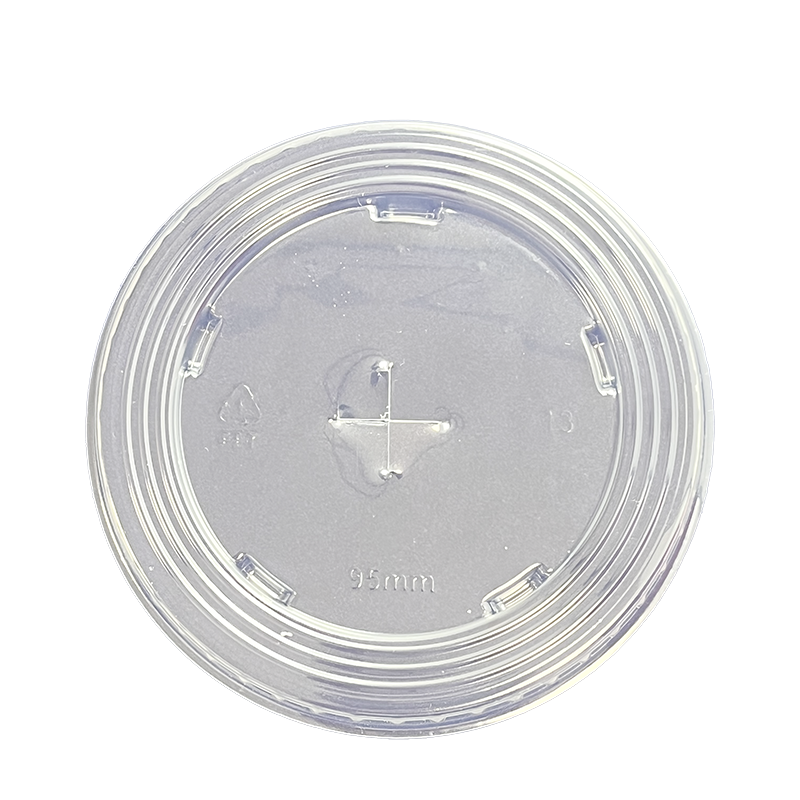 Plastic flat lid with cross hole 95mm